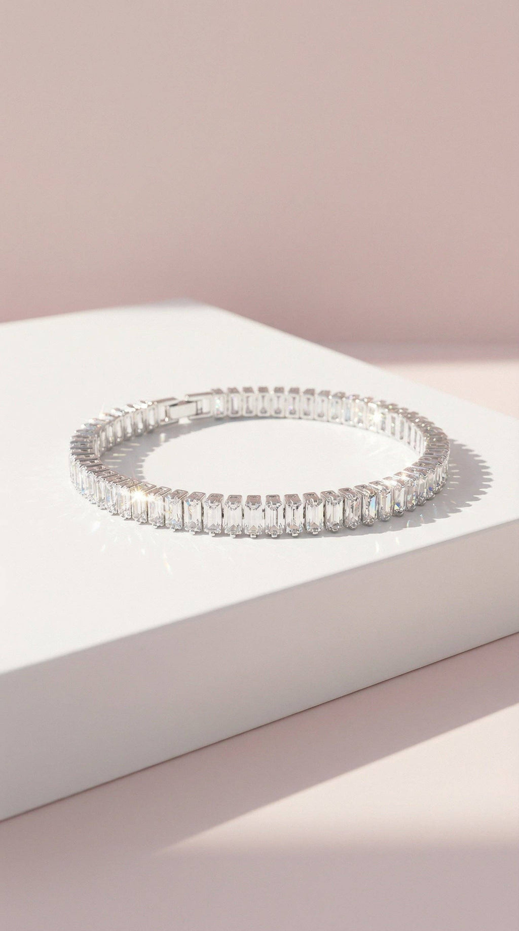 Baguette Cut Couture Crystal Tennis Bracelet