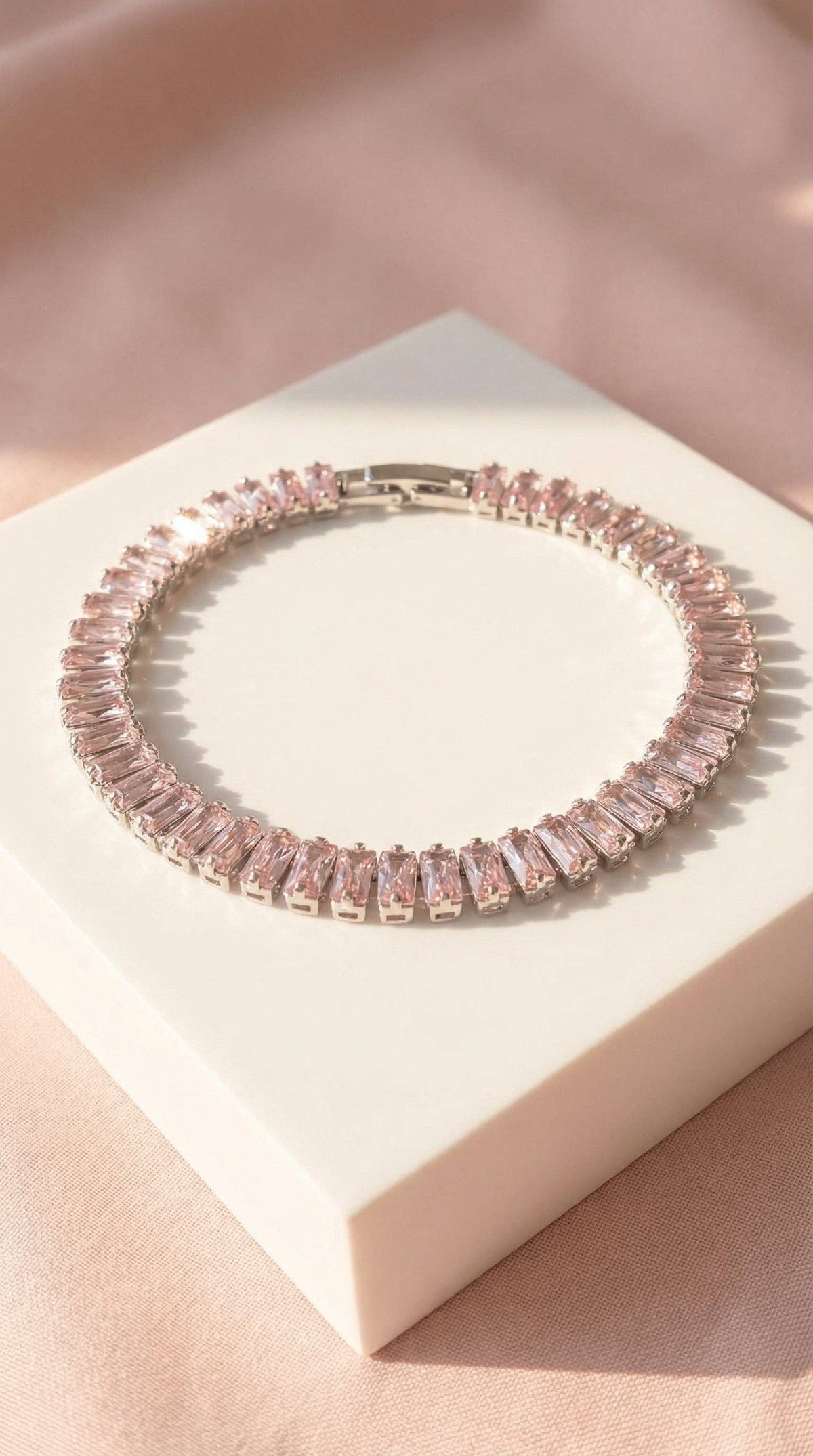 Baguette Cut Couture Crystal Tennis Bracelet