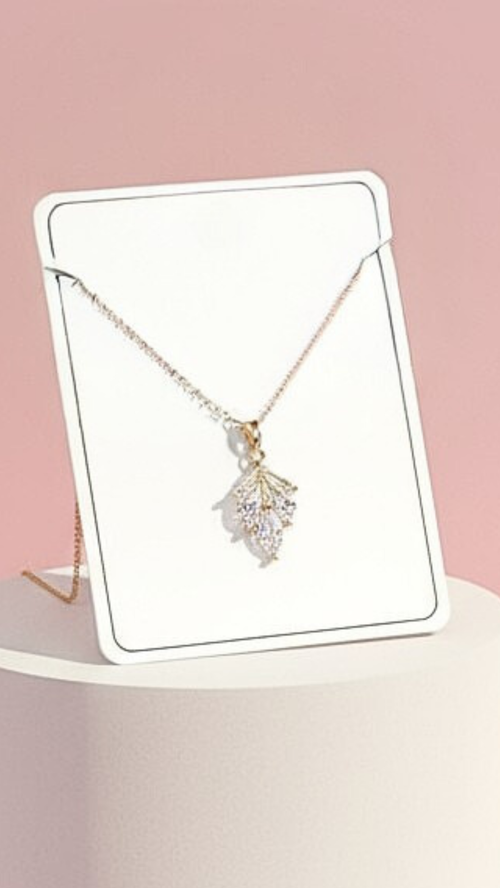Cluster Crystal Pendant Necklace