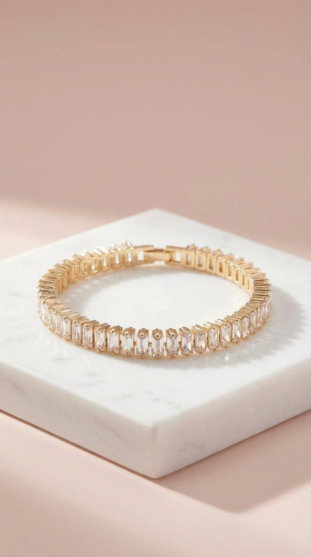 Baguette Cut Couture Crystal Tennis Bracelet