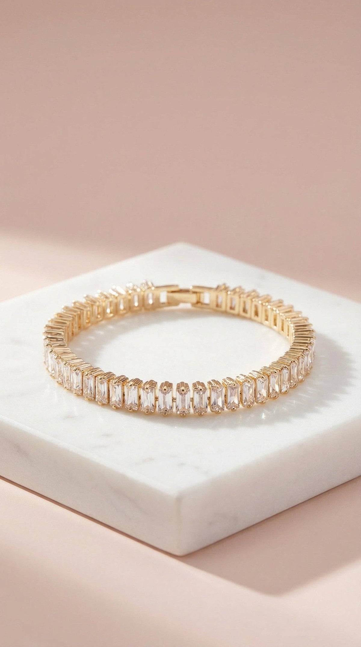 Baguette Cut Couture Crystal Tennis Bracelet